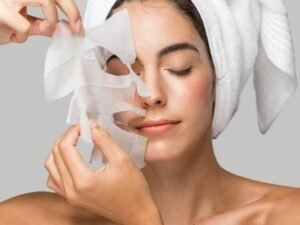 woman whitening add on mask treatments